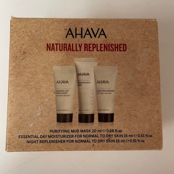 Ahava Skin Care Set Mud Mask Day Moisturizer and Night Replenisher