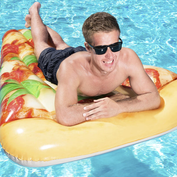 H2o Go Pizza Party Lounge Inflatable Swimming Pool Float Water Bestway