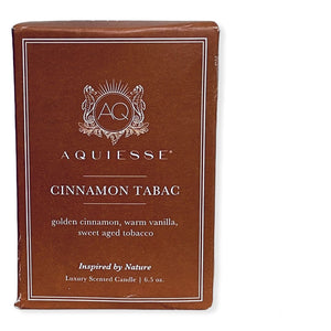 Aquiesse Luxury Scented Candle Cinnamon Tabac Inspired by Nature, 6.5 oz