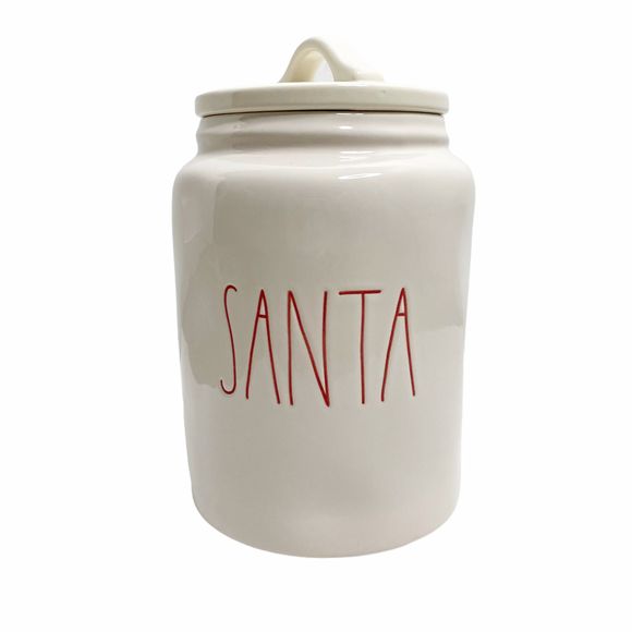 Rae Dunn “SANTA” Christmas Ceramic Canister