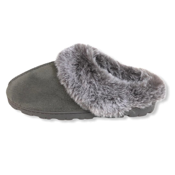 Jessica Simpson Women's Slipper Scuff Memory Foam Gray S 6-7