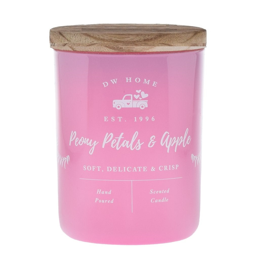 DW Home Richly Scented Candles Small Single Wick 3.8 oz. - Peony Petals & Apple