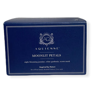 Aquiesse Luxury Scented Candle Moonlit Petals Inspired by Nature, Set of 4