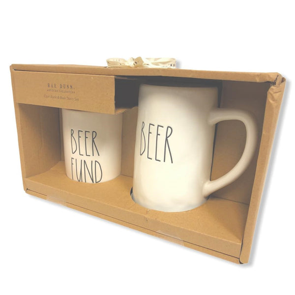 Rae Dunn by Magenta Beer Stein And Beer Fund Cellar Gift Set