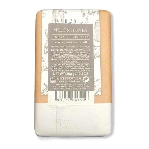 Castelbel Porto Milk & Honey Fragranced Fine Soap Bar 10.5 oz