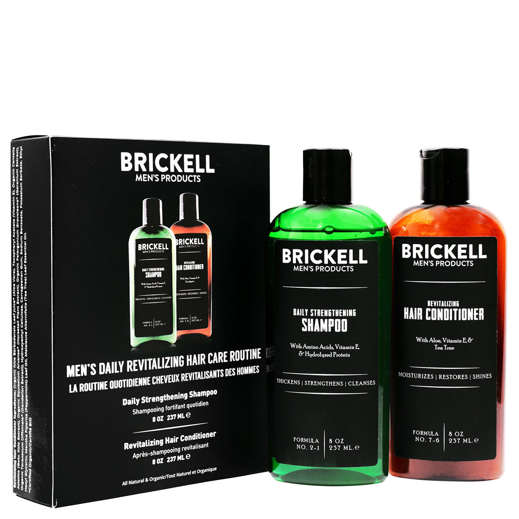 Brickell Men's Products Revitalizing Hair Care Routine