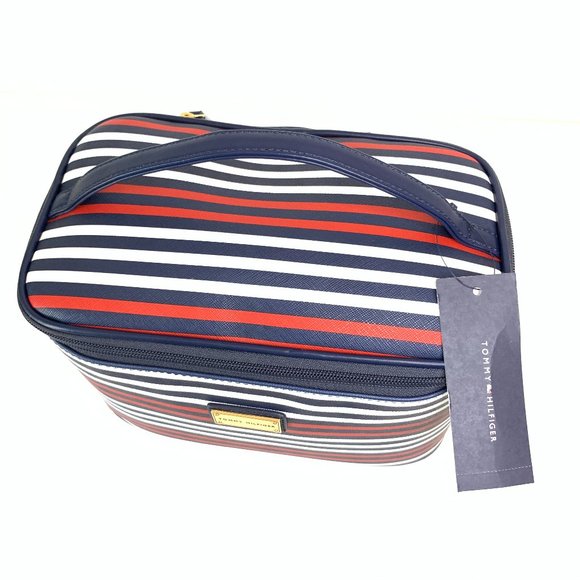 Tommy Hilfiger Cosmetic Travel Bag Red, Blue and White