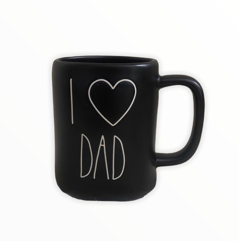 Rae dunn Mug Coffe  Black I Love Dad