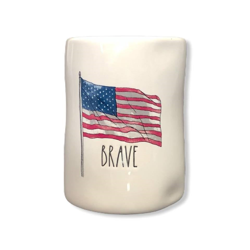 Rae Dunn BRAVE USA FLAG Fragrance Vanilla Cupcake Candle - 7.7oz