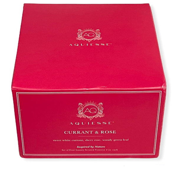 Aquiesse Luxury Scented Candle Currant & Rose Inspired by Nature, Set of 4
