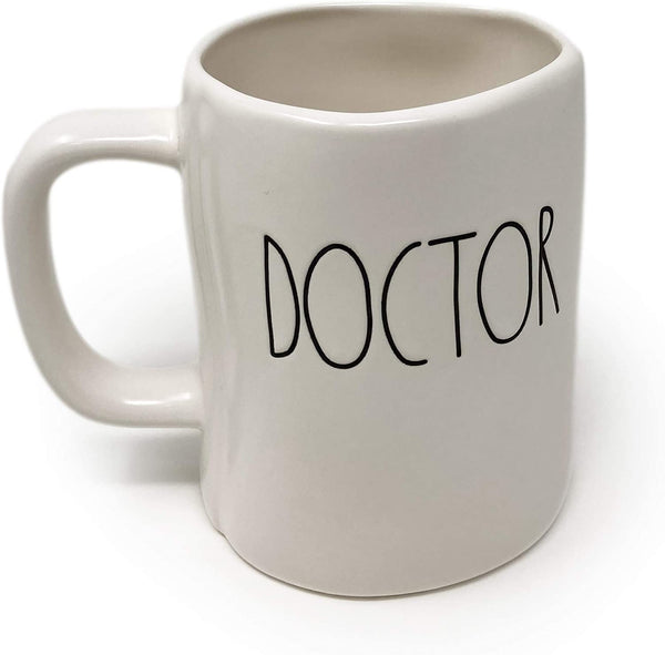 Rae Dunn White DOCTOR HERO Ceramic Mug with Black LL Letter Tea Mug