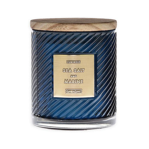 Sea Salt & Marine 10 oz. Scented Spiral Candle in Blue