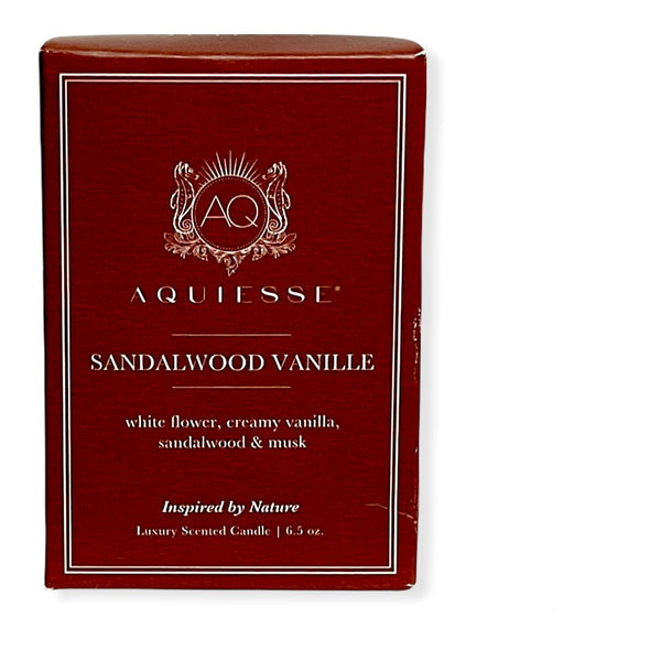 Aquiesse Luxury Scented Candle Sandalwood Vanille Inspired by Nature, 6.5 oz