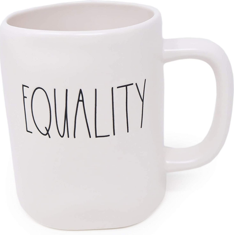 Rae Dunn EQUALITY Ceramic White Mug LL