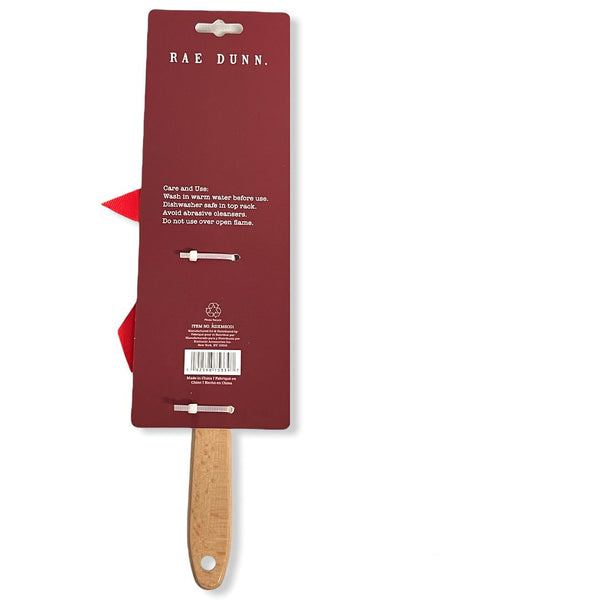 Rae Dunn Red NAUGHTY Silicone Spatula LL Letter with Wood Handle Holiday Gift