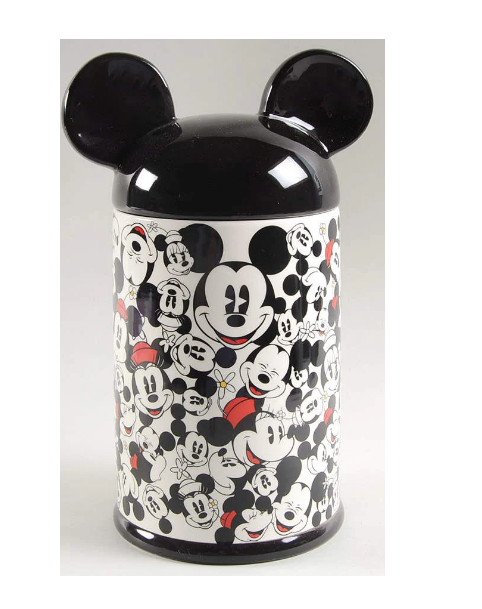 Cookie Jar & Lid All Over Mickey & Minnie