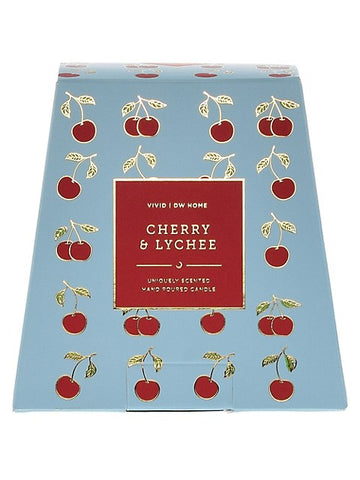 Vivid DW Home Richly Scented Cherry & Lychee Candle Medium Single Wick 8.5 oz.