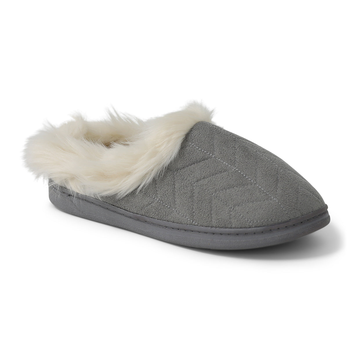 Jessica Simpson Womens Microsuede Clog Slippers Gray  M 7-8