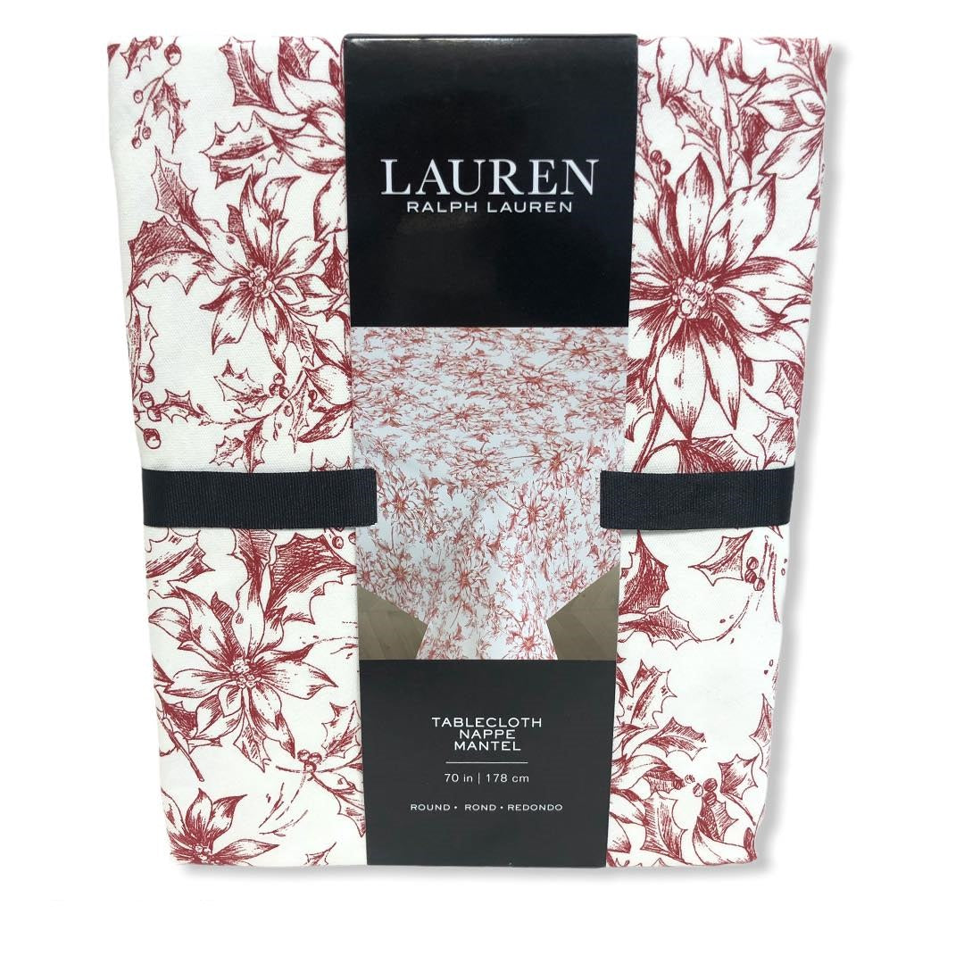 Lauren Ralph Lauren Tablecloth Nappe Mantel Cotton Round | 70"