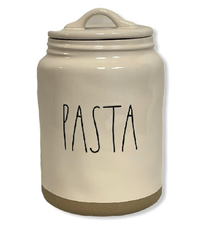 Rae Dunn by Magenta White PASTA Ceramic LL Kitchen Medium Canister