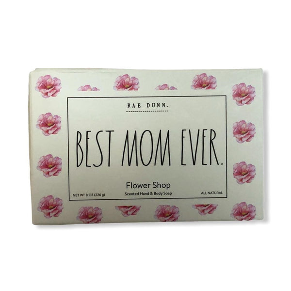 Rae Dunn BEST MOM EVER Flower Shop Scented Hand & Body Soap 8 oz