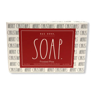 Rae Dunn SOAP Frosted Pine Body Bar Soap With Shea Butter Merry Christmas