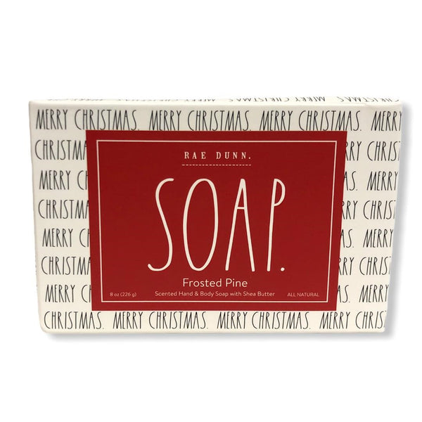 Rae Dunn SOAP Frosted Pine Body Bar Soap With Shea Butter Merry Christmas