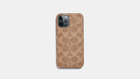 Coach Iphone 12 Pro Case In Signature Canvas 12 Pro