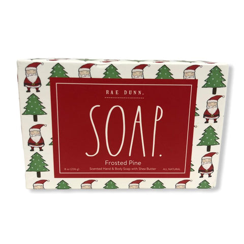 Rae Dunn SOAP Santa Frosted Pine Body Bar Soap With Shea Butter