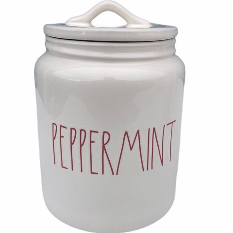 Rae Dunn Peppermint Canister