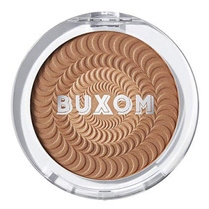 Buxom Staycation Vibes Primer-Infused Bronzer, Rooftop Tan (Golden Tan), 0.14 oz.