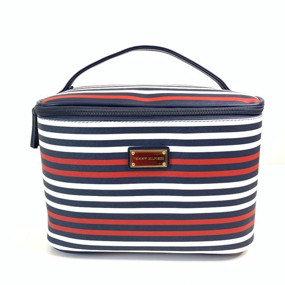 Tommy Hilfiger Cosmetic Travel Bag Red, Blue and White